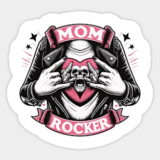 cool rocker mom Sticker